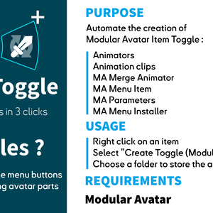 無料 「VRChat」 Quick Toggle (Modular Avatar)