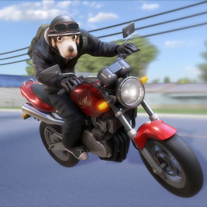 3Dモデル_Biker Dog