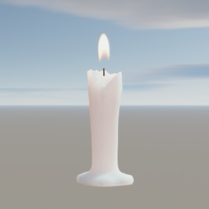 【free】ろうそく　3Dモデル