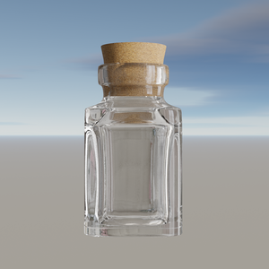 【free】ガラス瓶【２種】3Dモデル