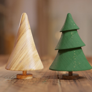 木のクリスマスツリー /Wooden Christmas tree【2種】 3Dモデル