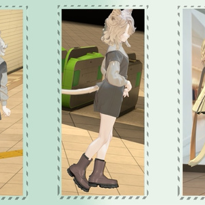 【VRChat想定】3D shoes 3アバター対応【trample down 】 缩略图 4