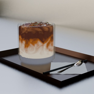Iced Latte 3D Model 缩略图 4
