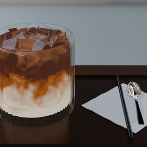 Iced Latte 3D Model 缩略图 3