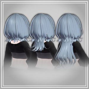 【9アバター対応】Jellyennuihair　long＋bob【VRChat】 缩略图 10
