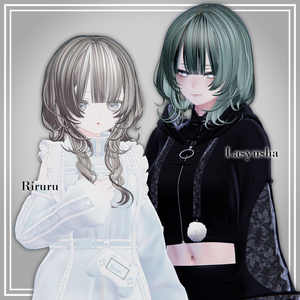 【9アバター対応】Jellyennuihair　long＋bob【VRChat】 缩略图 7