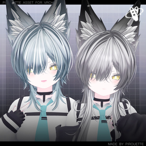 【24アバター対応】Line Wolf Hair【VRChat】 缩略图 32