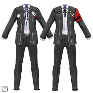 【Vroid用】 Persona 3 Reload MC Uniform (Uniform+Armband+MP3+Earphones))