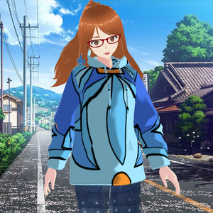 Blue/orange Boho Tile Hoodie