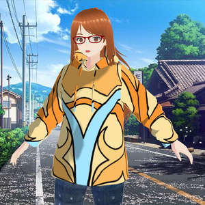 Orange/Blue Boho Tile Hoodie
