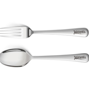 FORK & SPOON (with LASER ENGRAVED LOGO) (LBZZ-0571)