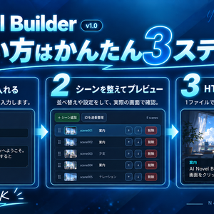 AI Novel Builder｜画像を差し替えるだけでノベルゲームが作れるテンプレート