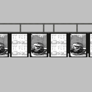 ファーストフード　デジタルサイン　Revit ファミリ