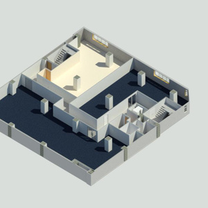 雑居ビル内観モデル　obj fbx Revit2023 rfa