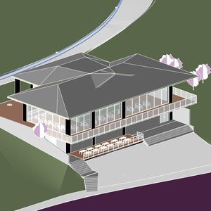 カフェレストラン　revit2019