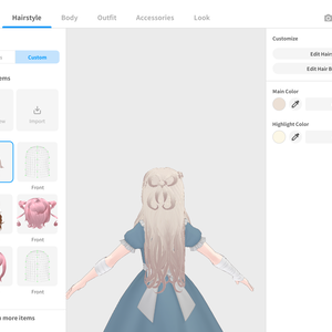 vroid hair with bow