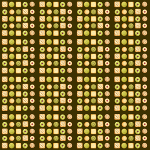 ふんわり水彩クッキー柄 完全シームレス デジタルペーパー12枚セット 【2000×2000px】