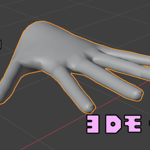 【手：3Dモデル】