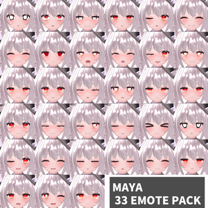 舞夜[Maya] 3.0 SDK用 33個 表情 パッケージ [33 Face Emote Package]