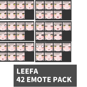 リーファ[Leefa] 3.0 SDK用42個 表情 パッケージ [42,56 Face Emote Package]