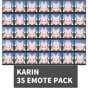 カリン[Karin] 3.0 SDK用 35個 表情 パッケージ [35 Face Emote Package]