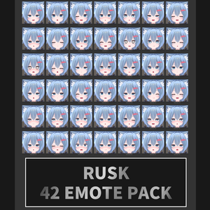 ラスク[Rusk] 3.0 SDK用 42個 表情 パッケージ [42 Face Emote Package]