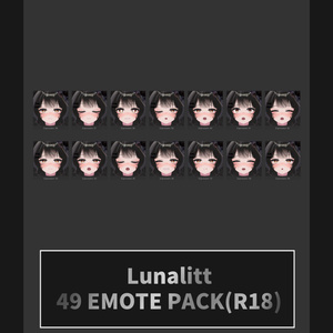 ルーナリット[Lunalitt] 3.0 SDK,VCC用 35,49個 表情 パッケージ [35,49 Face Emote Package] 缩略图 2