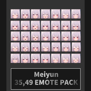Meiyun [Meiyun] 3.0 SDK, 35,49 Face Emote Package for VCC [35,49 Face Emote Package].