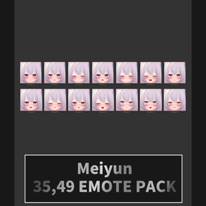 めいゆん[Meiyun] 3.0 SDK, VCC用 35,49個 表情 パッケージ [35,49 Face Emote Package] 缩略图 2