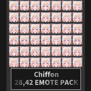 シフォン[Chiffon] 3.0 SDK, VCC用 28,42個 表情 パッケージ [28,42 Face Emote Package]