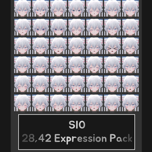 しお[Sio] 3.0 SDK, VCC用 28,42個 表情 パッケージ [28,42 Face Emote Package]