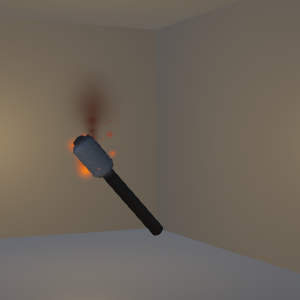 [VRChat向け] ギミック付き ローポリ松明