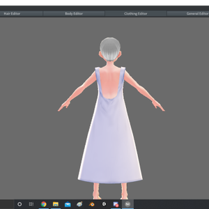 Backless Sleeveless Dress (Vroid Texture)