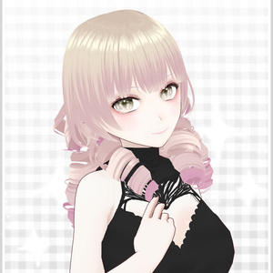【VRoid正式版】ロングロールヘアー【ヘアプリセット】