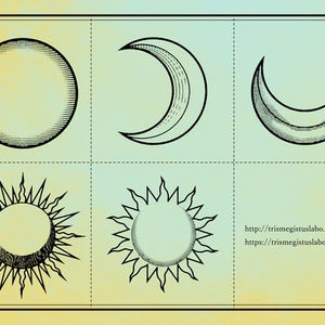 星・太陽・月シンボル素材集