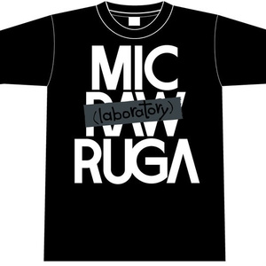 MIC RAW RUGA(laboratory) ロゴTシャツ（黒）