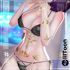 【Midnight Gold/深夜の黄金】16 avatars 4K textures/16体のアバター用4KテクスチャHD
