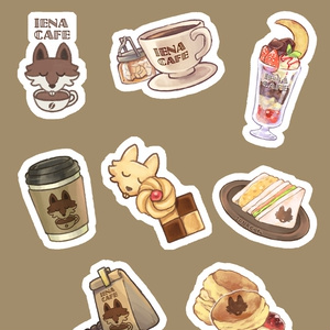 IENACafeメニューフレークシール