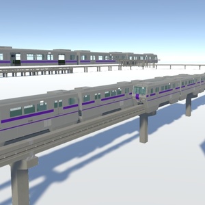 【3Dモデル】N2100系モノレール＋レールセット 缩略图 4