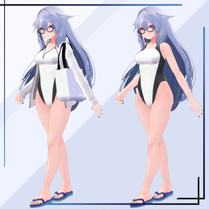 [VRCHAT]Kikyo Jacket & Swim suit・桔梗 ジャケット& 水着 缩略图 2