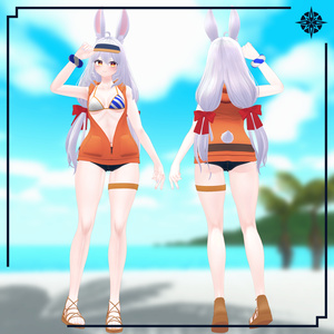 【VRC想定】サマークラウド (Bikini&Vest) 【卯月用】 缩略图 4