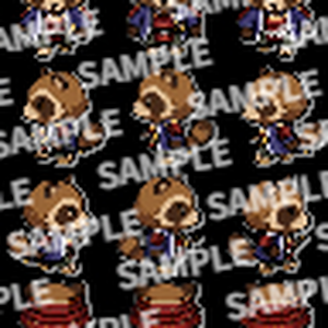 【pictSQUARE用アバターデータ】普通のたぬき（ドット絵素材）