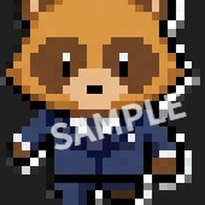 【pictSQUARE用アバターデータ】スーツのたぬき（ドット絵素材）