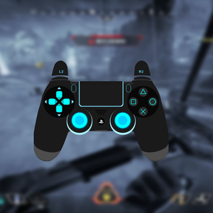 【配信】GamePAD Overlay青色【オーバーレイ】
