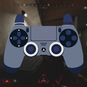 【配信】GamePAD Overlay Dark Blue【オーバーレイ】