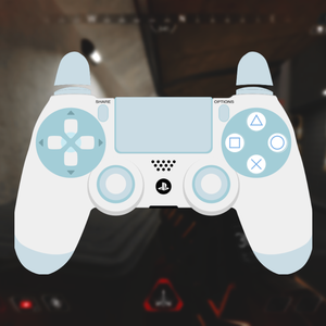 【配信】GamePAD Overlay White Blue【オーバーレイ】
