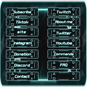 【TwitchPannel】-NeonTubes-ツイッチパネル画像【配信】