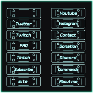 【TwitchPannel】-NeonTubes skeleton-ツイッチパネル画像【配信】
