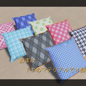 チェック柄スクエアクッション 缩略图 5