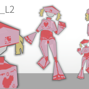 【無料あり】VRC想定3Dモデル　『L2』（軽量256版）（探索盛り版）